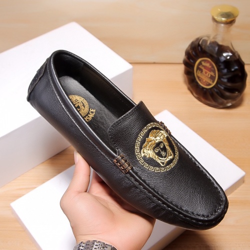 Cheap Versace Leather Shoes For Men #1244715 Replica Wholesale [$72.00 USD] [ITEM#1244715] on Replica Versace Leather Shoes