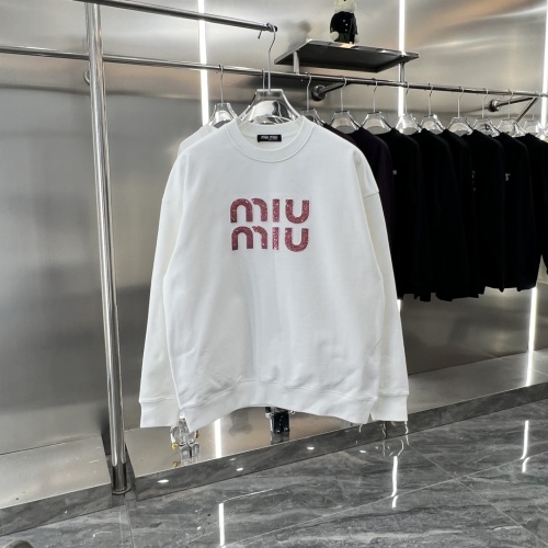 Cheap MIU MIU Hoodies Long Sleeved For Unisex #1244725 Replica Wholesale [$48.00 USD] [ITEM#1244725] on Replica MIU MIU Hoodies