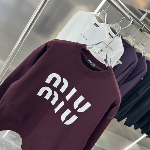 Cheap MIU MIU Hoodies Long Sleeved For Unisex #1244731 Replica Wholesale [$48.00 USD] [ITEM#1244731] on Replica MIU MIU Hoodies