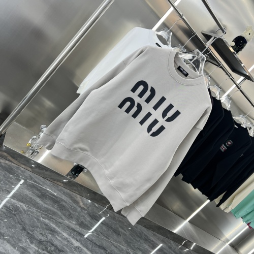 Cheap MIU MIU Hoodies Long Sleeved For Unisex #1244733 Replica Wholesale [$48.00 USD] [ITEM#1244733] on Replica MIU MIU Hoodies