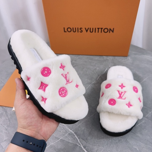 Cheap Louis Vuitton Slippers For Women #1244748 Replica Wholesale [$98.00 USD] [ITEM#1244748] on Replica Louis Vuitton Slippers