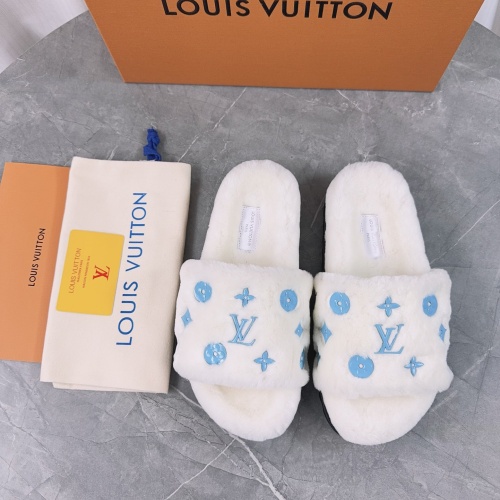 Cheap Louis Vuitton Slippers For Women #1244749 Replica Wholesale [$98.00 USD] [ITEM#1244749] on Replica Louis Vuitton Slippers