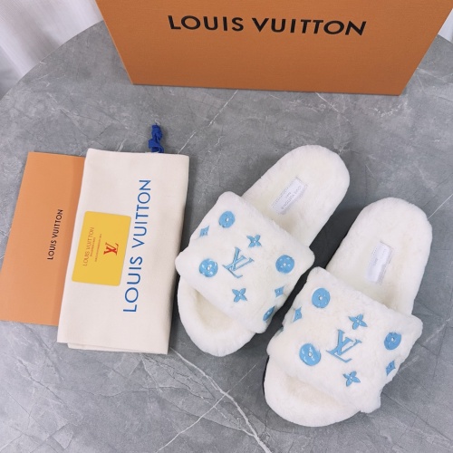 Cheap Louis Vuitton Slippers For Women #1244749 Replica Wholesale [$98.00 USD] [ITEM#1244749] on Replica Louis Vuitton Slippers