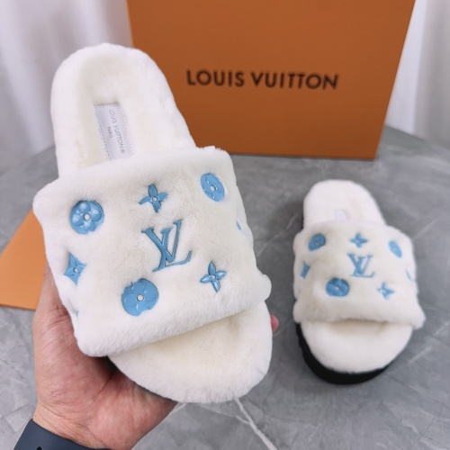 Cheap Louis Vuitton Slippers For Women #1244749 Replica Wholesale [$98.00 USD] [ITEM#1244749] on Replica Louis Vuitton Slippers