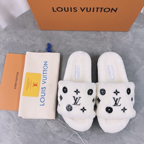 Cheap Louis Vuitton Slippers For Women #1244753 Replica Wholesale [$98.00 USD] [ITEM#1244753] on Replica Louis Vuitton Slippers