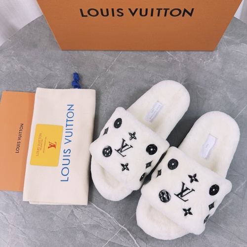 Cheap Louis Vuitton Slippers For Women #1244753 Replica Wholesale [$98.00 USD] [ITEM#1244753] on Replica Louis Vuitton Slippers