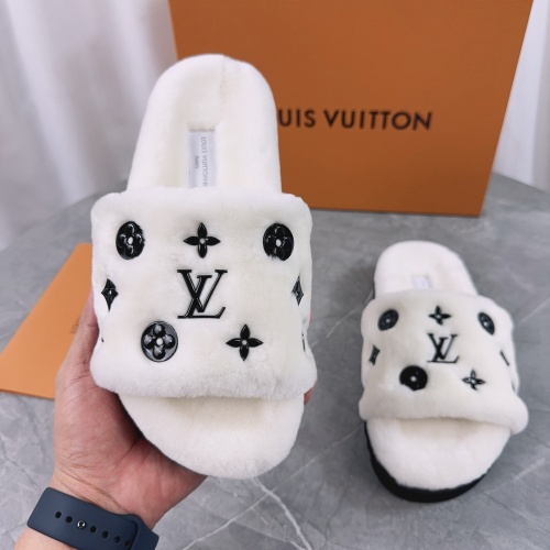 Cheap Louis Vuitton Slippers For Women #1244753 Replica Wholesale [$98.00 USD] [ITEM#1244753] on Replica Louis Vuitton Slippers