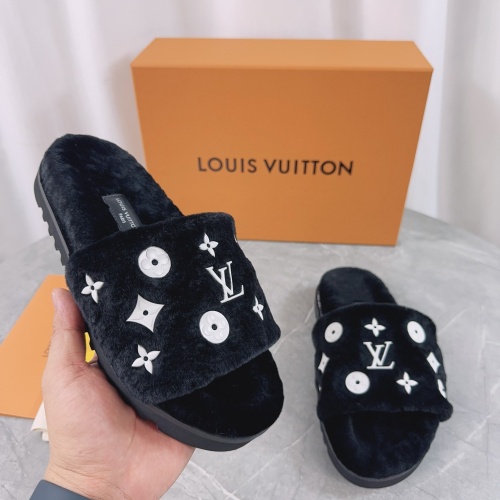 Cheap Louis Vuitton Slippers For Women #1244754 Replica Wholesale [$98.00 USD] [ITEM#1244754] on Replica Louis Vuitton Slippers