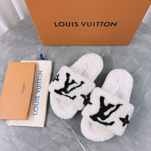 Cheap Louis Vuitton Slippers For Women #1244757 Replica Wholesale [$92.00 USD] [ITEM#1244757] on Replica Louis Vuitton Slippers