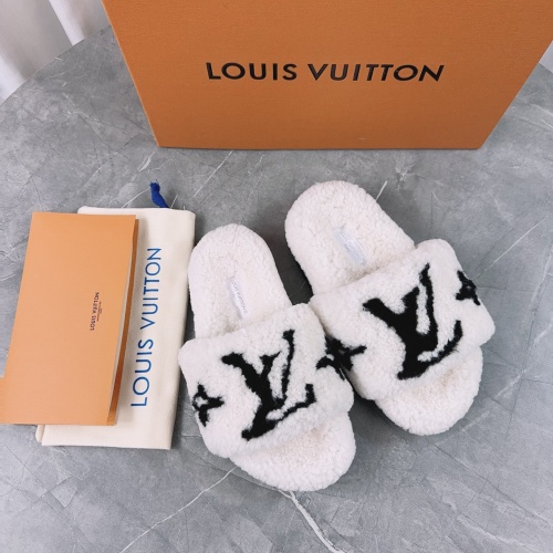 Cheap Louis Vuitton Slippers For Women #1244757 Replica Wholesale [$92.00 USD] [ITEM#1244757] on Replica Louis Vuitton Slippers