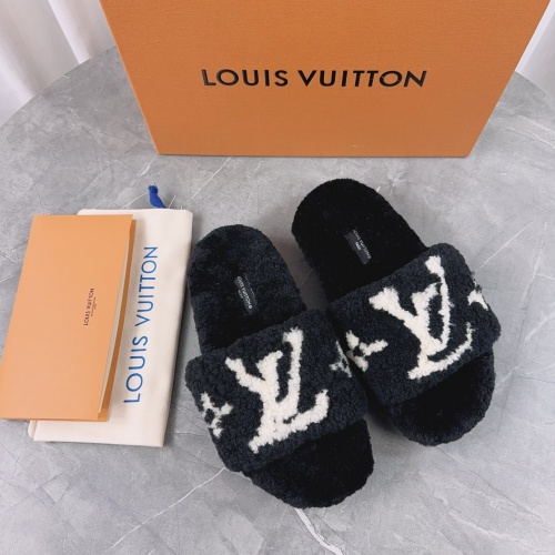 Cheap Louis Vuitton Slippers For Women #1244758 Replica Wholesale [$92.00 USD] [ITEM#1244758] on Replica Louis Vuitton Slippers