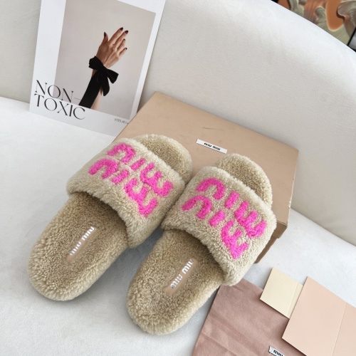 Cheap MIU MIU Slippers For Women #1244763 Replica Wholesale [$96.00 USD] [ITEM#1244763] on Replica MIU MIU Slippers