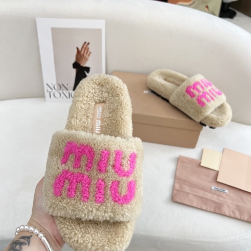 Cheap MIU MIU Slippers For Women #1244763 Replica Wholesale [$96.00 USD] [ITEM#1244763] on Replica MIU MIU Slippers