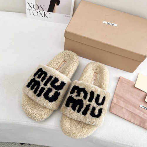 Cheap MIU MIU Slippers For Women #1244766 Replica Wholesale [$96.00 USD] [ITEM#1244766] on Replica MIU MIU Slippers