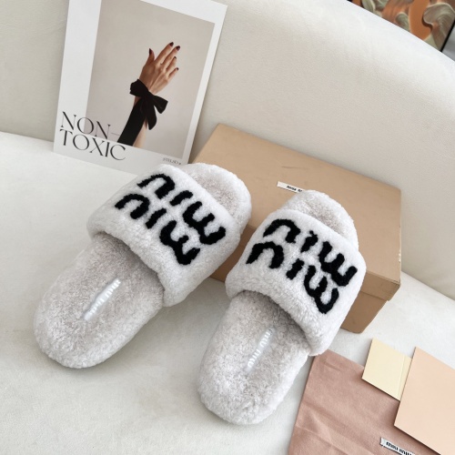 Cheap MIU MIU Slippers For Women #1244768 Replica Wholesale [$96.00 USD] [ITEM#1244768] on Replica MIU MIU Slippers