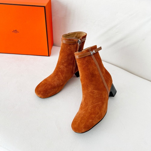 Cheap Hermes Boots For Women #1244791 Replica Wholesale [$115.00 USD] [ITEM#1244791] on Replica Hermes Boots