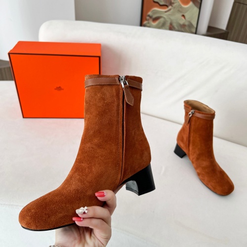 Cheap Hermes Boots For Women #1244791 Replica Wholesale [$115.00 USD] [ITEM#1244791] on Replica Hermes Boots