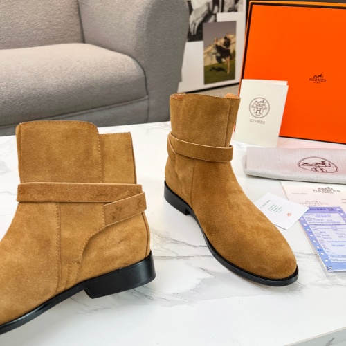 Cheap Hermes Boots For Women #1244803 Replica Wholesale [$98.00 USD] [ITEM#1244803] on Replica Hermes Boots