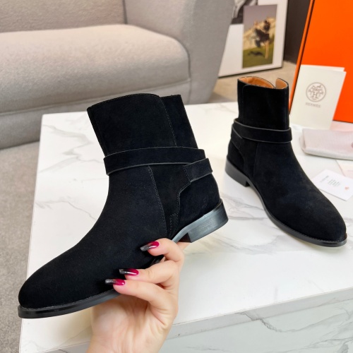 Cheap Hermes Boots For Women #1244804 Replica Wholesale [$98.00 USD] [ITEM#1244804] on Replica Hermes Boots