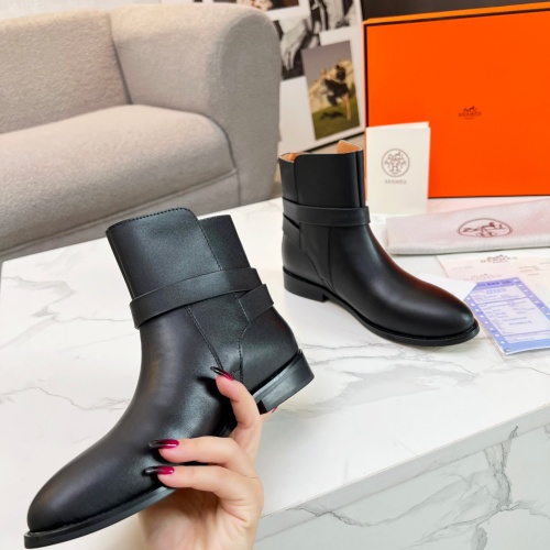 Cheap Hermes Boots For Women #1244805 Replica Wholesale [$98.00 USD] [ITEM#1244805] on Replica Hermes Boots