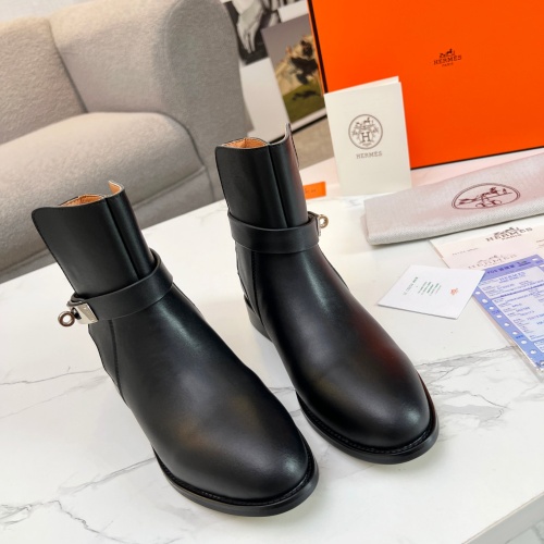 Cheap Hermes Boots For Women #1244805 Replica Wholesale [$98.00 USD] [ITEM#1244805] on Replica Hermes Boots