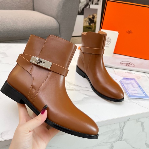 Cheap Hermes Boots For Women #1244806 Replica Wholesale [$98.00 USD] [ITEM#1244806] on Replica Hermes Boots