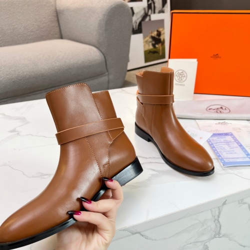 Cheap Hermes Boots For Women #1244806 Replica Wholesale [$98.00 USD] [ITEM#1244806] on Replica Hermes Boots