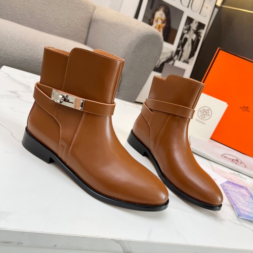 Cheap Hermes Boots For Women #1244806 Replica Wholesale [$98.00 USD] [ITEM#1244806] on Replica Hermes Boots