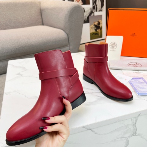 Cheap Hermes Boots For Women #1244807 Replica Wholesale [$98.00 USD] [ITEM#1244807] on Replica Hermes Boots