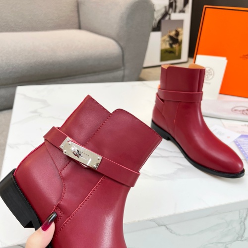 Cheap Hermes Boots For Women #1244807 Replica Wholesale [$98.00 USD] [ITEM#1244807] on Replica Hermes Boots