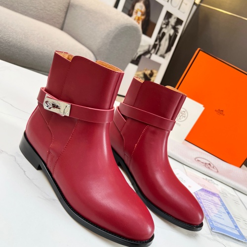 Cheap Hermes Boots For Women #1244807 Replica Wholesale [$98.00 USD] [ITEM#1244807] on Replica Hermes Boots