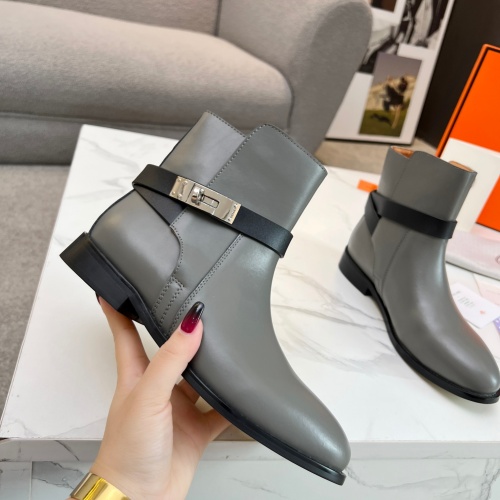 Cheap Hermes Boots For Women #1244815 Replica Wholesale [$98.00 USD] [ITEM#1244815] on Replica Hermes Boots