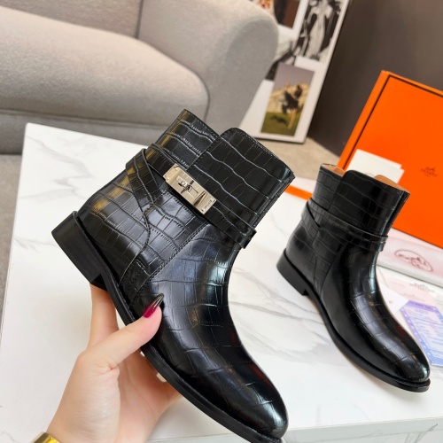 Cheap Hermes Boots For Women #1244818 Replica Wholesale [$100.00 USD] [ITEM#1244818] on Replica Hermes Boots