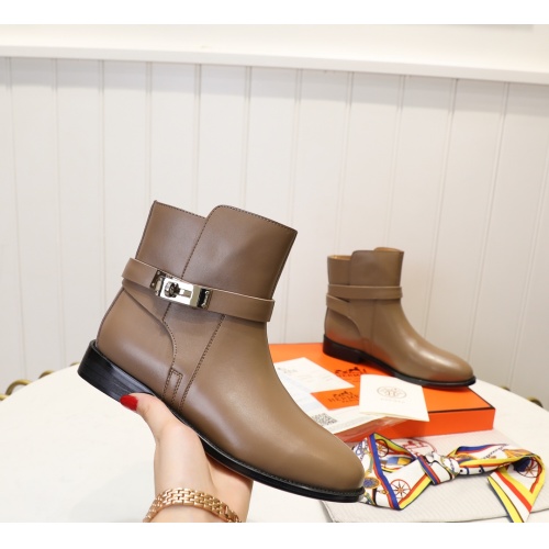 Cheap Hermes Boots For Women #1244825 Replica Wholesale [$98.00 USD] [ITEM#1244825] on Replica Hermes Boots