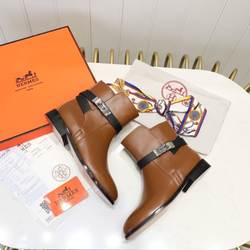 Cheap Hermes Boots For Women #1244830 Replica Wholesale [$98.00 USD] [ITEM#1244830] on Replica Hermes Boots