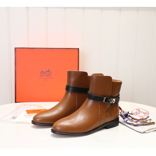 Cheap Hermes Boots For Women #1244830 Replica Wholesale [$98.00 USD] [ITEM#1244830] on Replica Hermes Boots