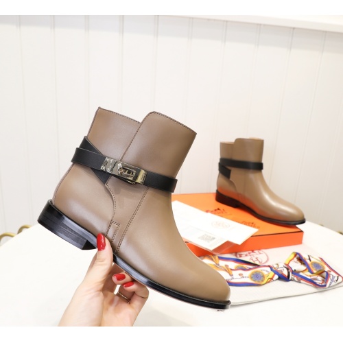 Cheap Hermes Boots For Women #1244831 Replica Wholesale [$98.00 USD] [ITEM#1244831] on Replica Hermes Boots