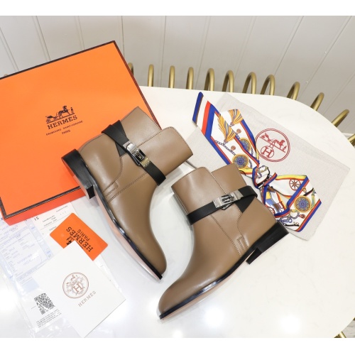 Cheap Hermes Boots For Women #1244831 Replica Wholesale [$98.00 USD] [ITEM#1244831] on Replica Hermes Boots