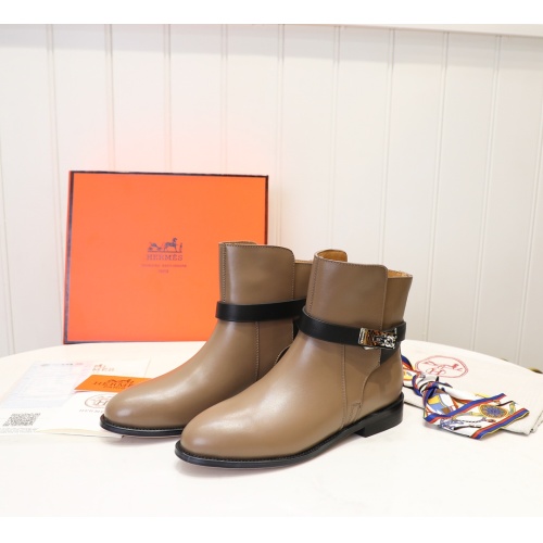 Cheap Hermes Boots For Women #1244831 Replica Wholesale [$98.00 USD] [ITEM#1244831] on Replica Hermes Boots