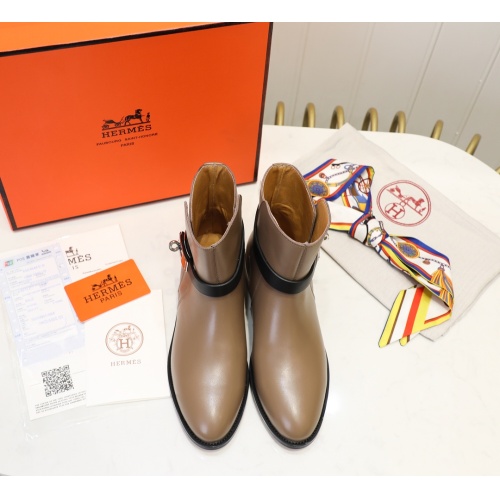 Cheap Hermes Boots For Women #1244831 Replica Wholesale [$98.00 USD] [ITEM#1244831] on Replica Hermes Boots