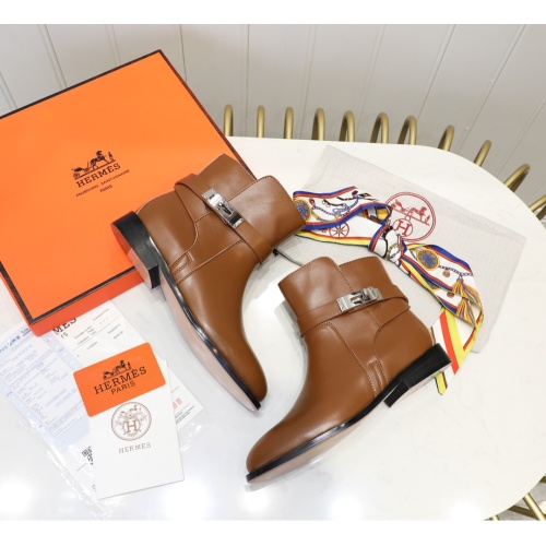 Cheap Hermes Boots For Women #1244832 Replica Wholesale [$98.00 USD] [ITEM#1244832] on Replica Hermes Boots