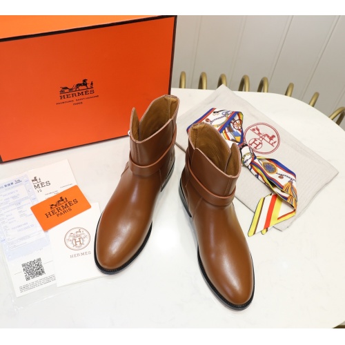 Cheap Hermes Boots For Women #1244832 Replica Wholesale [$98.00 USD] [ITEM#1244832] on Replica Hermes Boots