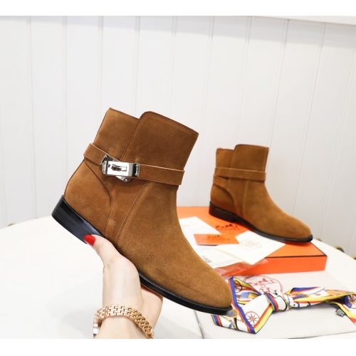 Cheap Hermes Boots For Women #1244834 Replica Wholesale [$98.00 USD] [ITEM#1244834] on Replica Hermes Boots