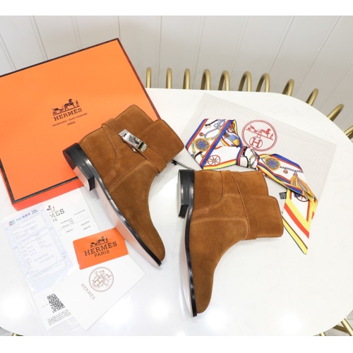 Cheap Hermes Boots For Women #1244834 Replica Wholesale [$98.00 USD] [ITEM#1244834] on Replica Hermes Boots