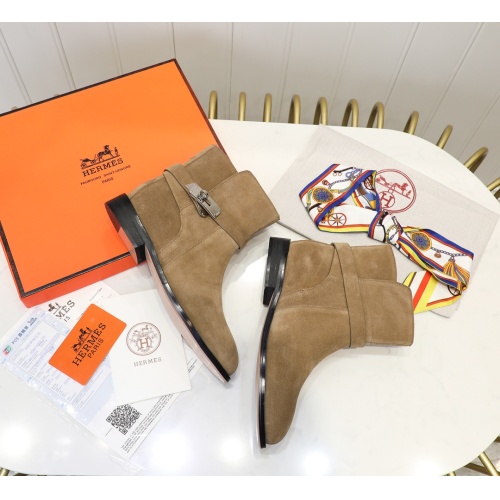 Cheap Hermes Boots For Women #1244837 Replica Wholesale [$98.00 USD] [ITEM#1244837] on Replica Hermes Boots