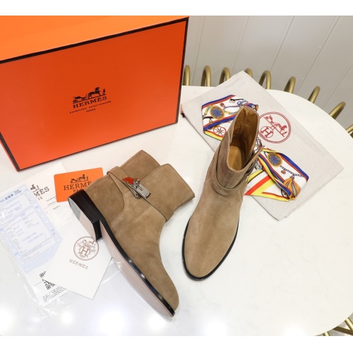 Cheap Hermes Boots For Women #1244837 Replica Wholesale [$98.00 USD] [ITEM#1244837] on Replica Hermes Boots