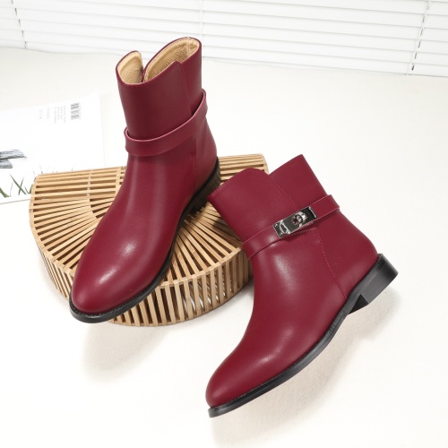 Cheap Hermes Boots For Women #1244840 Replica Wholesale [$98.00 USD] [ITEM#1244840] on Replica Hermes Boots