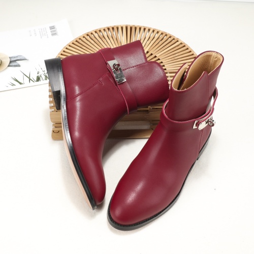 Cheap Hermes Boots For Women #1244840 Replica Wholesale [$98.00 USD] [ITEM#1244840] on Replica Hermes Boots