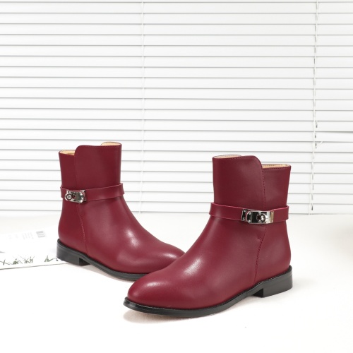 Cheap Hermes Boots For Women #1244840 Replica Wholesale [$98.00 USD] [ITEM#1244840] on Replica Hermes Boots