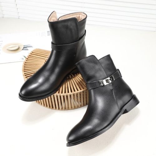 Cheap Hermes Boots For Women #1244842 Replica Wholesale [$98.00 USD] [ITEM#1244842] on Replica Hermes Boots